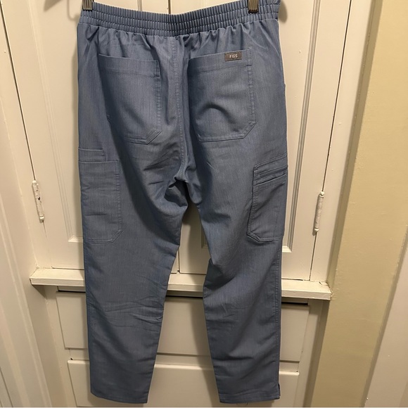 Figs Yola Skinny Scrub Pants - Heathered Indigo Blue Size: Small - Picture 11 of 12